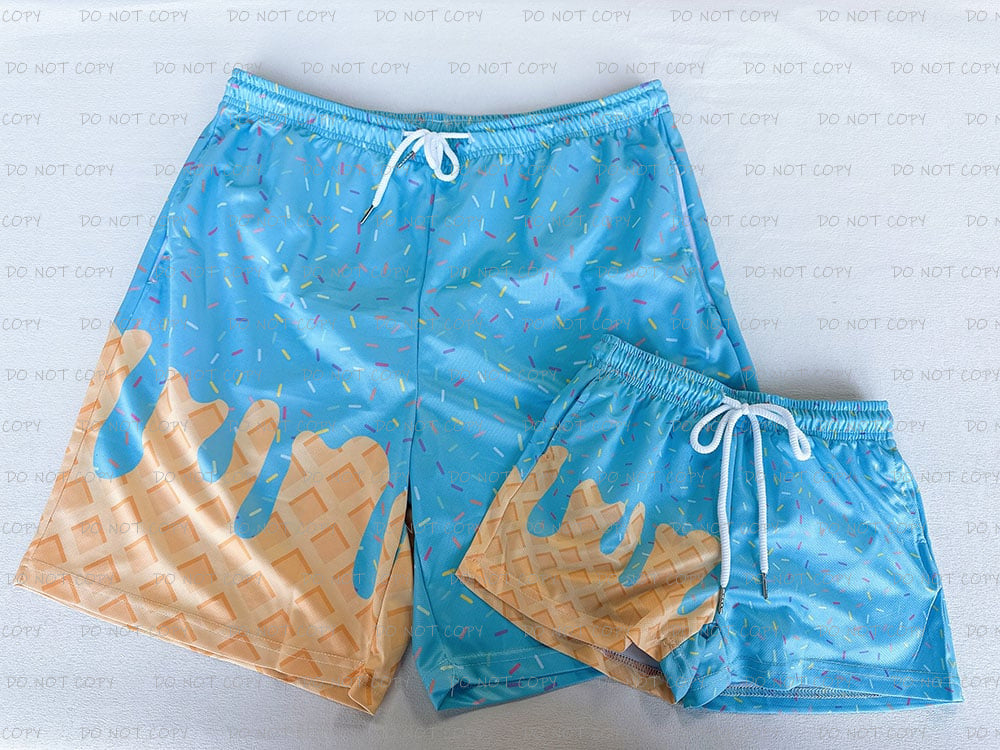 Men and Boys's Ice Cream Swim Trunks