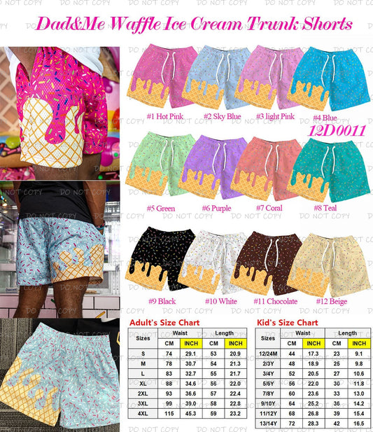 Men and Boys's Ice Cream Swim Trunks