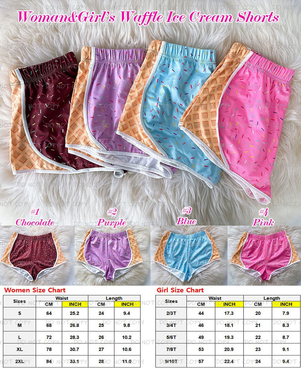 Women and Girl's Ice Cream Shorts